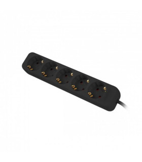 Regleta lanberg 5 tomas schuko negra 3m
