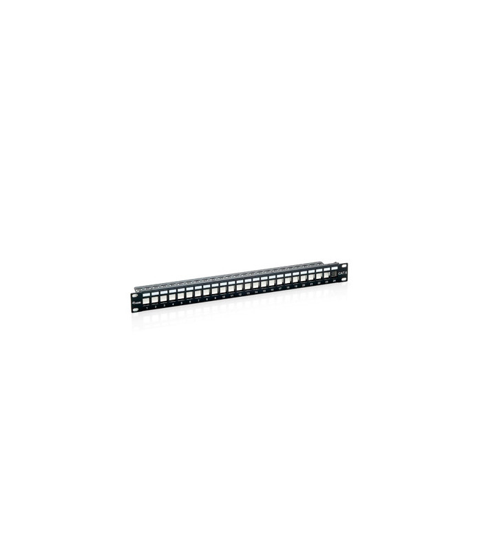 Patch panel equip vacio cat.6 24 puertos keystone 1u