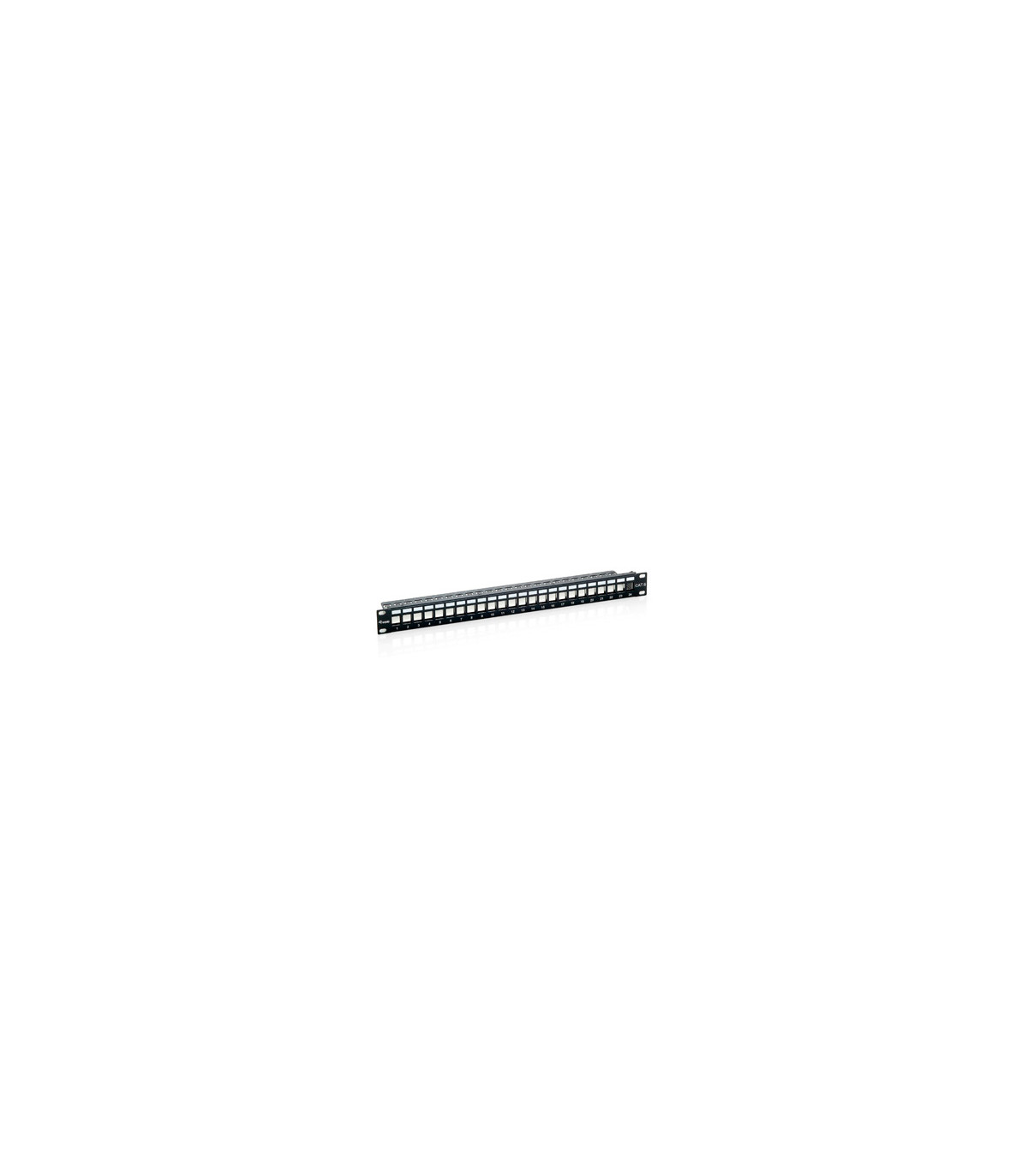 Patch panel equip vacio cat.6 24 puertos keystone 1u