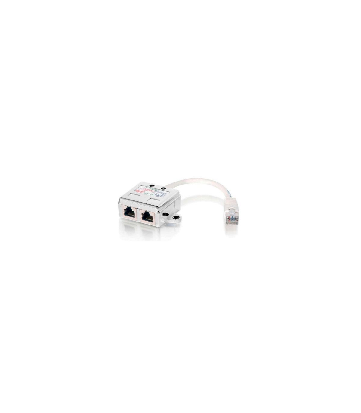 Adaptador equip rj45 cat5e 1 macho a 2 hembras