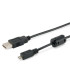 Cable usb 2.0 equip tipo a -  micro usb tipo b 1.8m con ferrita