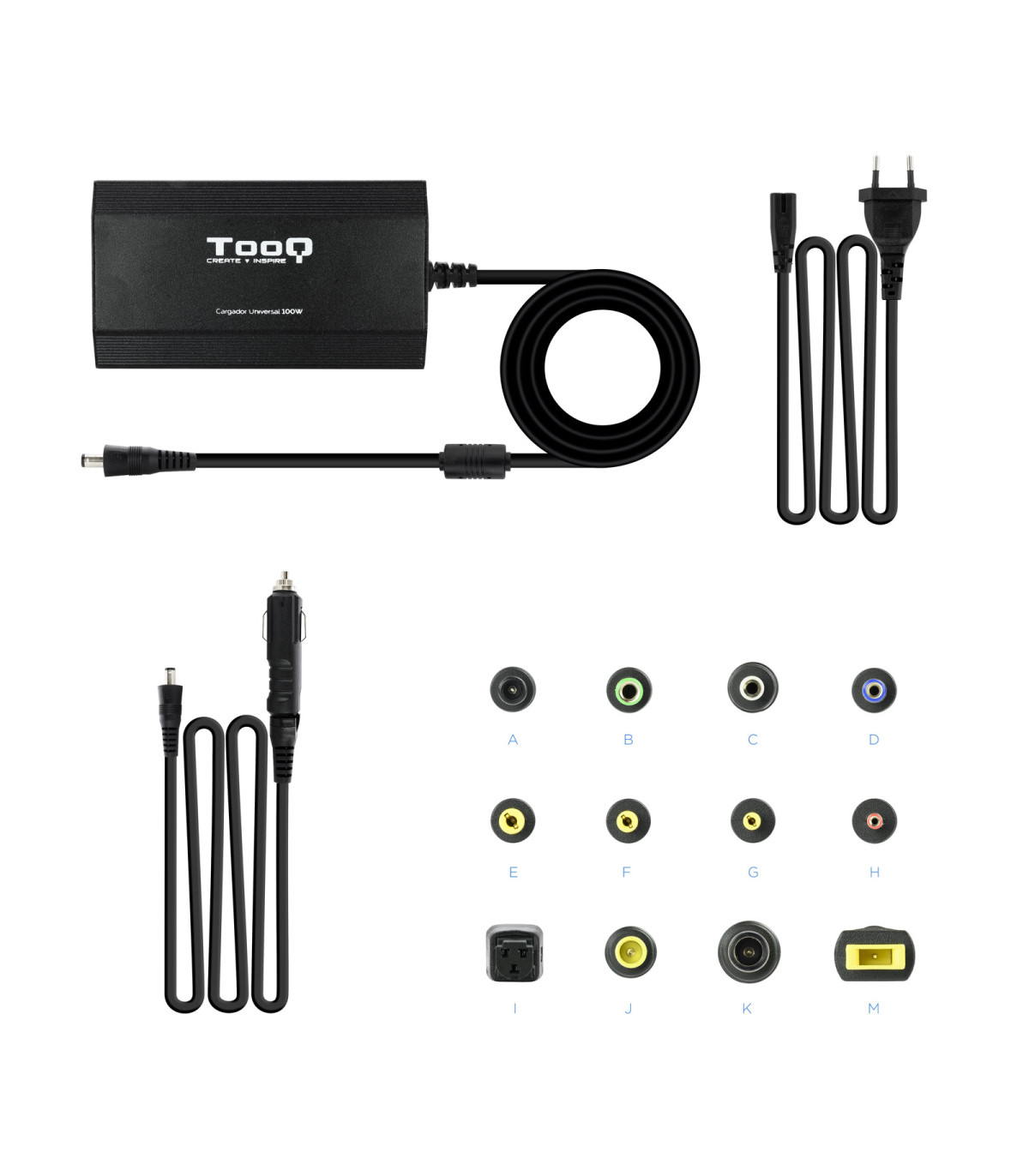Cargador portatil universal tooq tqlc - 100bs01m 100w  1xusb