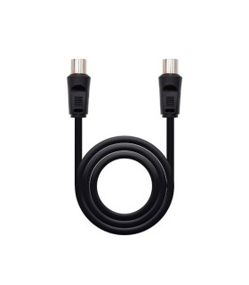 Cable antena tv nanocable 75 ohm m - h 1.8 m - negro