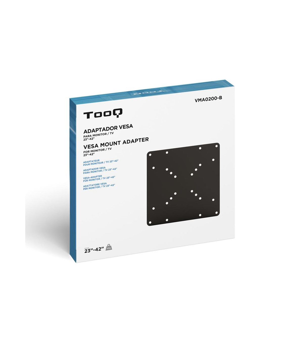 Adaptador vesa tooq vma0200 - b 200x200 -200x100 -100x200 negro