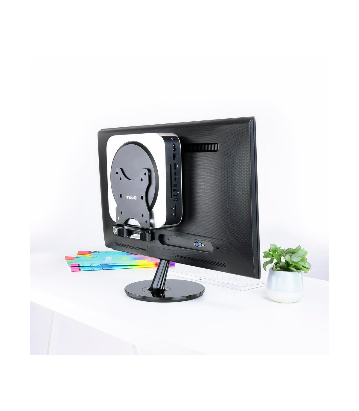 Soporte para mini pc tooq maximo 70mm ancho -  acople monitor  - 5kg max