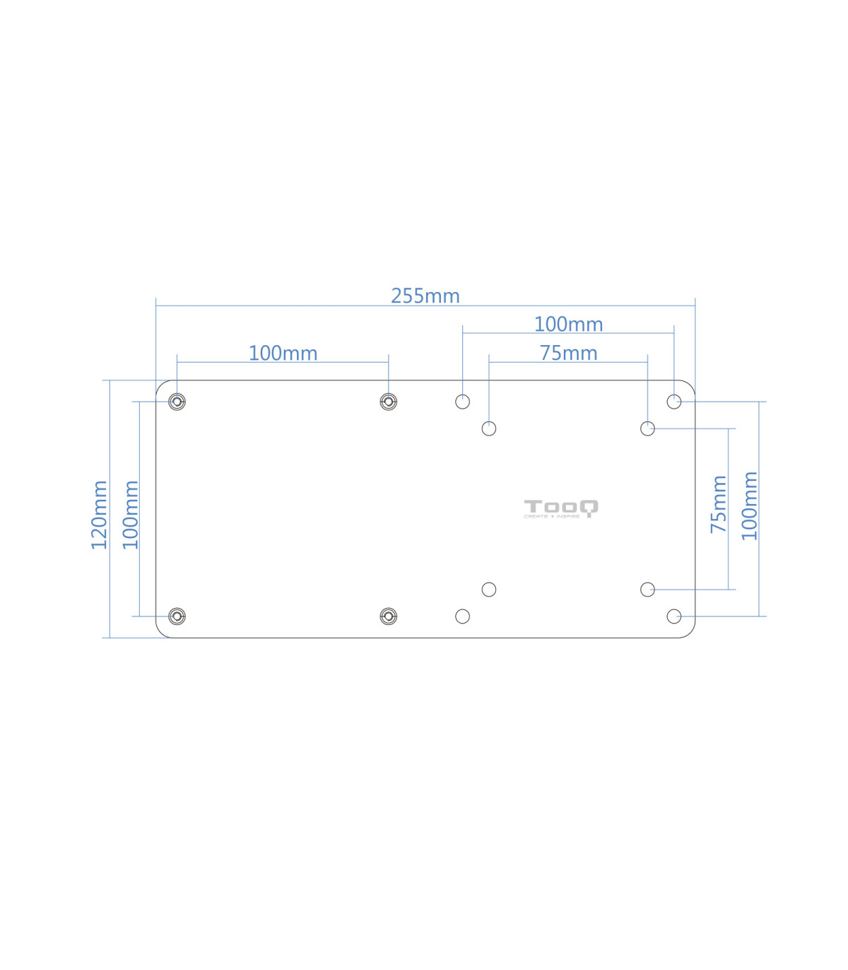 Soporte vesa mini pc tooq tcch0007 - b 75x75 - 100x100 negro
