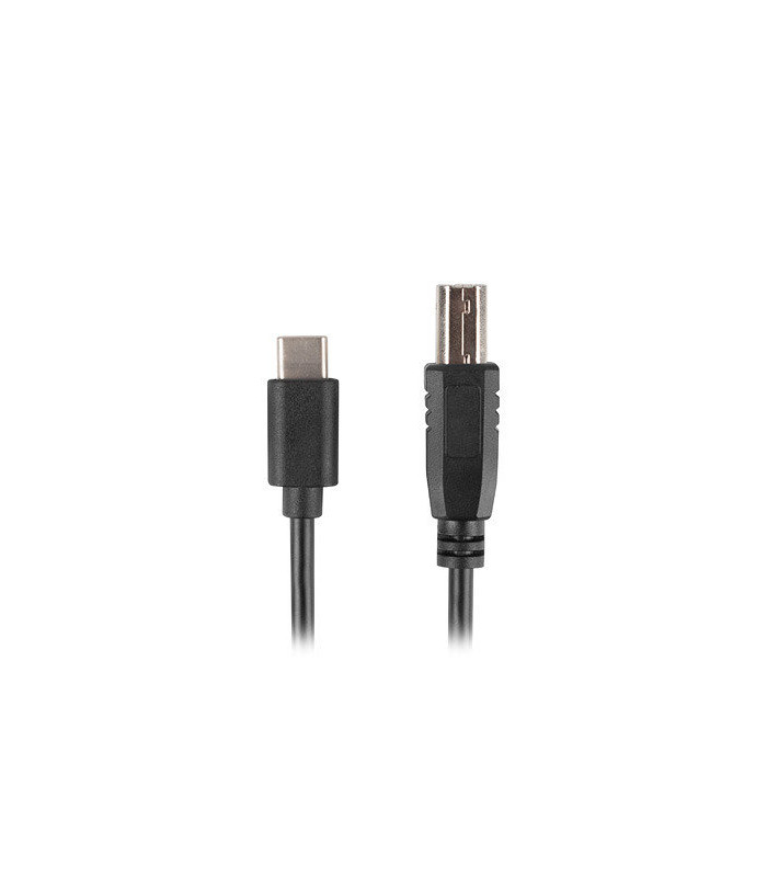 Cable usb lanberg usb tipo c m a usb tipo b m 2.0 1.8m ferrita negro