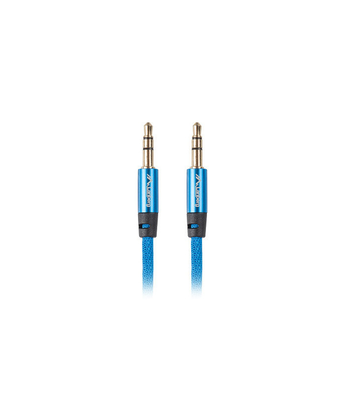 Cable minijack lanberg 3.5mm m - m 3 pin 3m premium azul