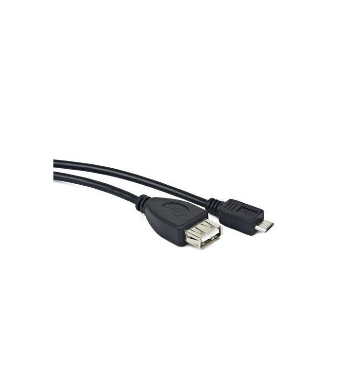 Cable usb lanberg micro m a usb tipo a f 2.0 otg negro 15cm oem
