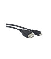 Cable usb lanberg micro m a usb tipo a f 2.0 otg negro 15cm oem