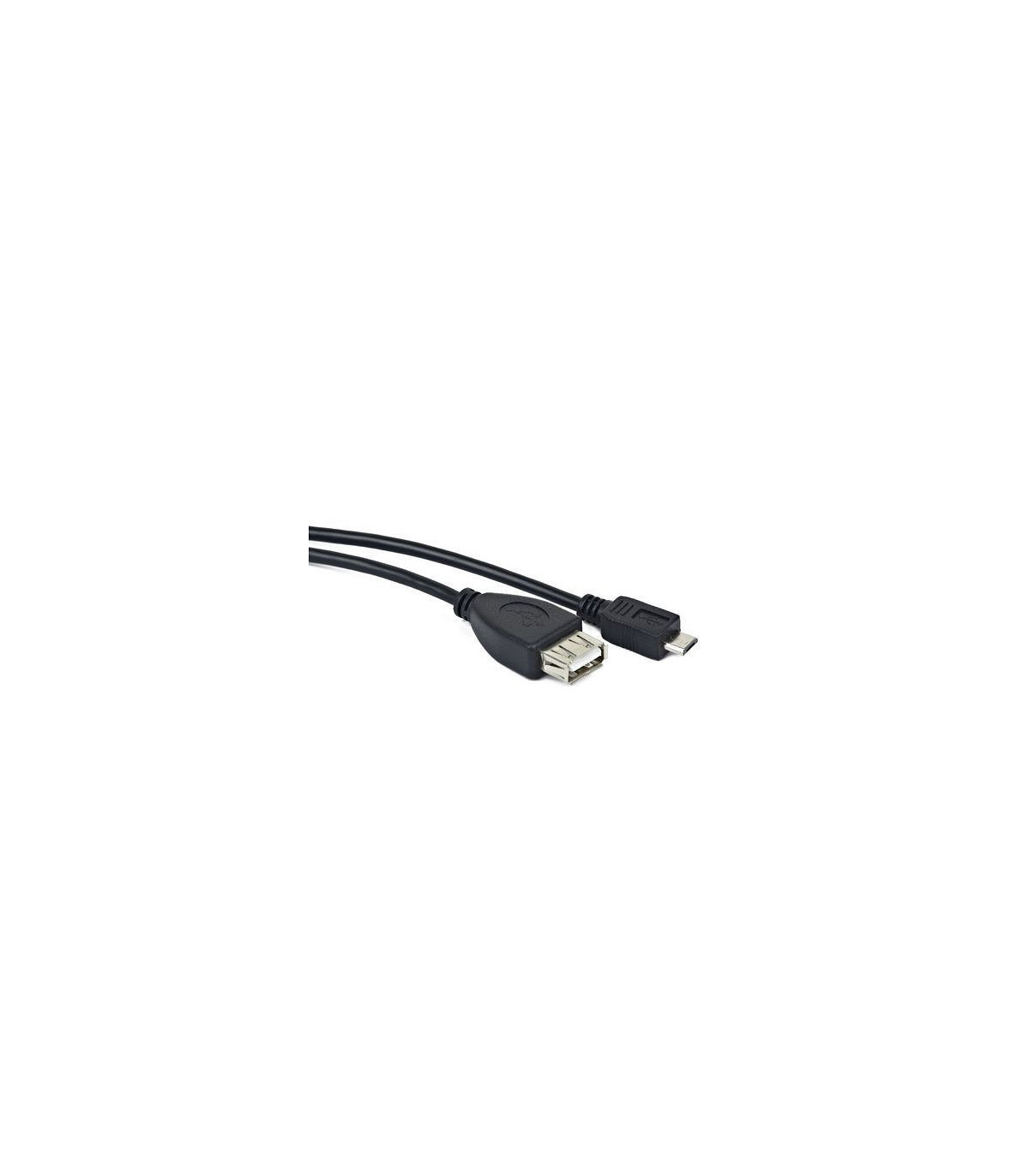 Cable usb lanberg micro m a usb tipo a f 2.0 otg negro 15cm oem