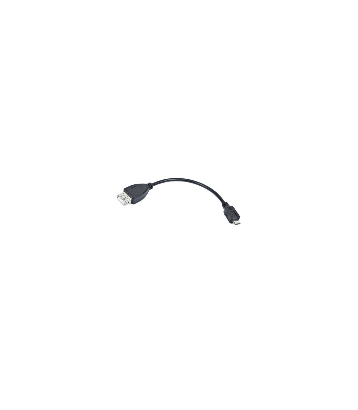 Cable usb lanberg micro m a usb tipo a f 2.0 otg negro 15cm oem