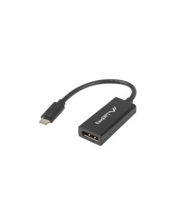 Adaptador usb lanberg usb tipo c m 3.1 a displayport h 15cm negro