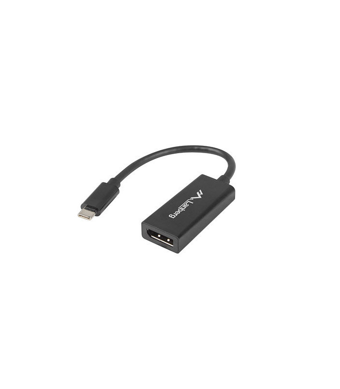Adaptador usb lanberg usb tipo c m 3.1 a displayport h 15cm negro