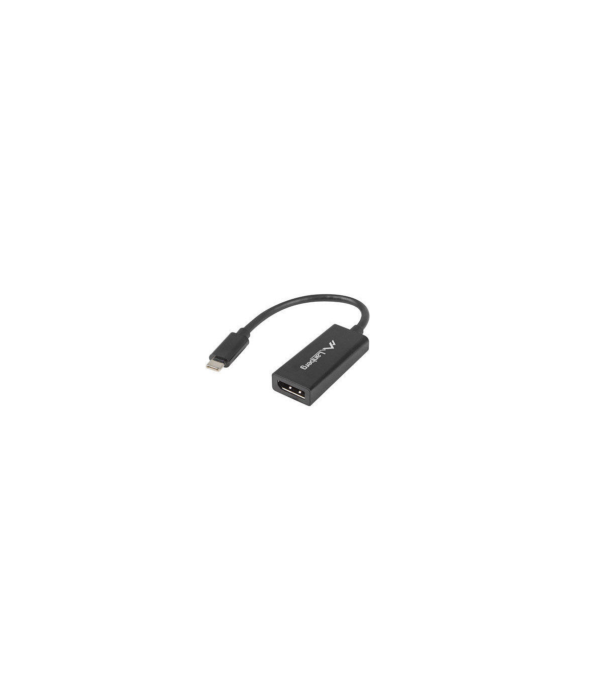 Adaptador usb lanberg usb tipo c m 3.1 a displayport h 15cm negro