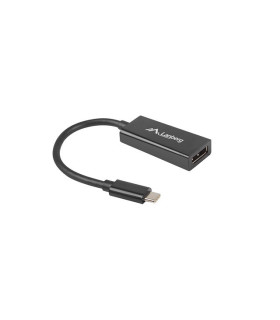 Adaptador usb lanberg usb tipo c m 3.1 a displayport h 15cm negro