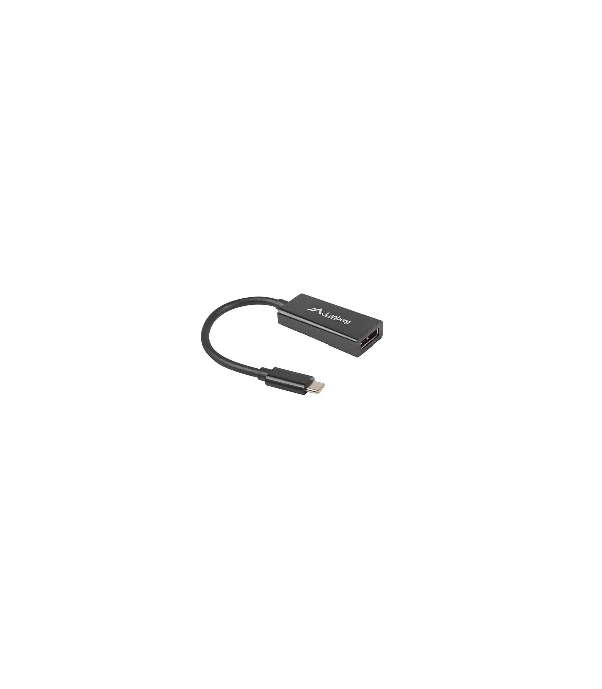 Adaptador usb lanberg usb tipo c m 3.1 a displayport h 15cm negro