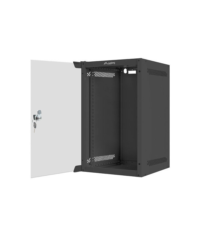 Armario rack lanberg 9u 280x310 auto ensamblado 10 pulgadas hasta 20 kg negro