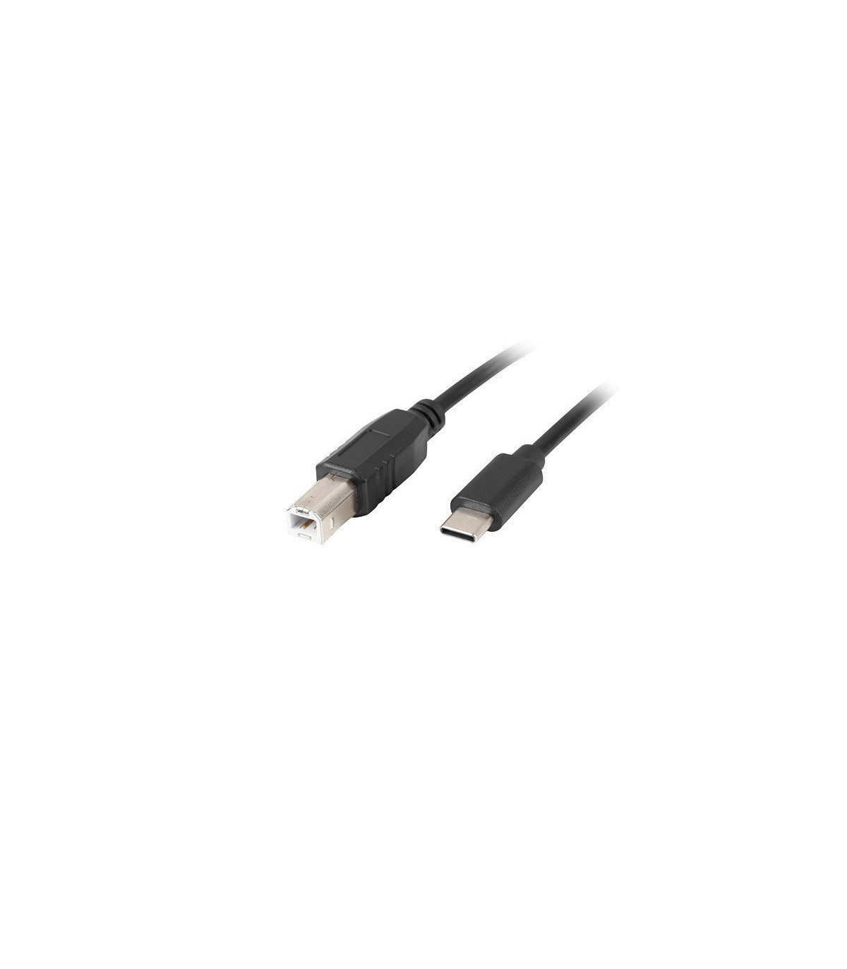 Cable usb lanberg usb c a usb b 2.0 ferrita 3m negro