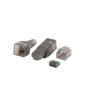 Conector lanberg rj45 cat 6a utp plug 8p8c tool - less