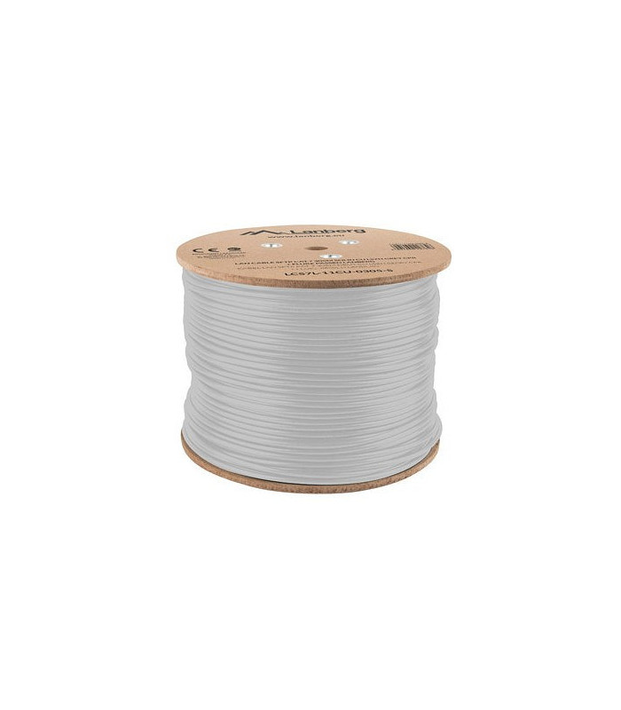 Bobina cat.7 lanberg sftp 305m solid cu lszh cpr + fluke passed gris