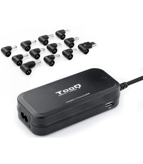 Cargador automatico universal tooq tqlc - 90bs02at 90w 2xusb 12 conectores