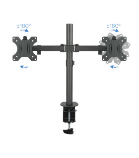 Soporte mesa tooq db1232tn - b 2 pantallas 13 - 32 pulgadas max 8kg por brazo negro