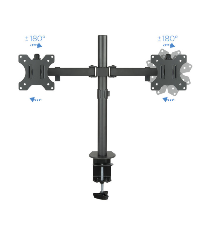 Soporte mesa tooq db1232tn - b 2 pantallas 13 - 32 pulgadas max 8kg por brazo negro