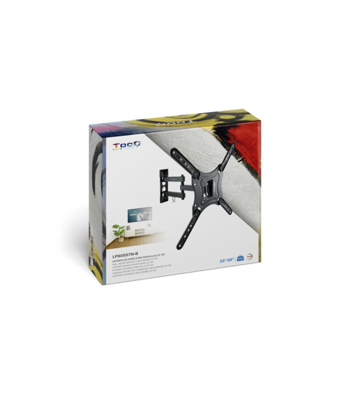 Soporte pared tv tooq lp6055tn - b negro 23 - 55 pulgadas max 30 kg