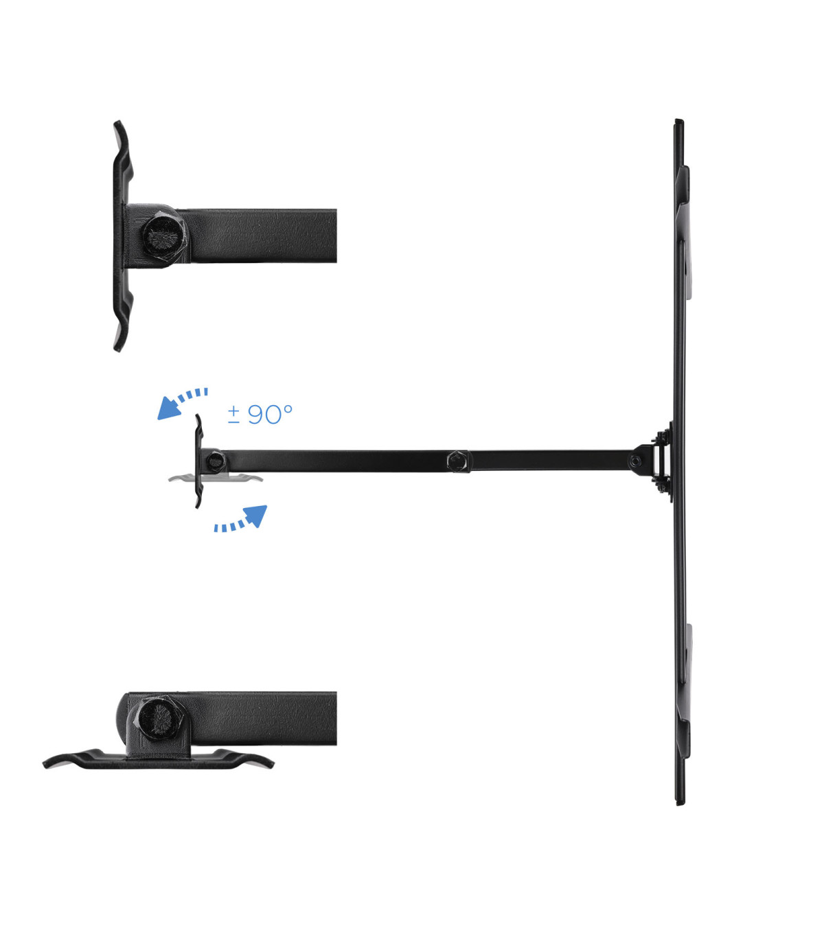 Soporte pared tv tooq lp6070tn - b 37 pulgadas - 70 pulgadas carga maxima 50kg negro