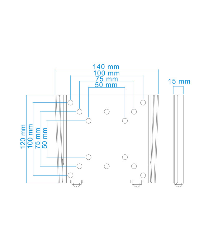 Soporte pared tv lp1023f - b 13 pulgadas - 27 pulgadas carga maxima 30kg negro