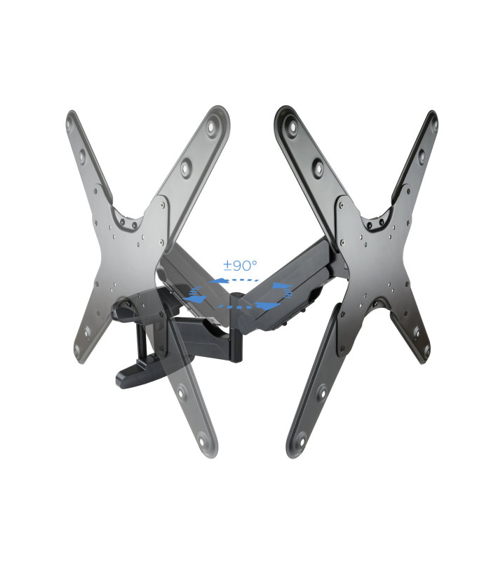 Soporte tv - monitor tooq 23 pulgadas - 55 pulgadas giratorio - inclinable negro vesa max 400x400 -  inclinable 5º - 15º -  gira