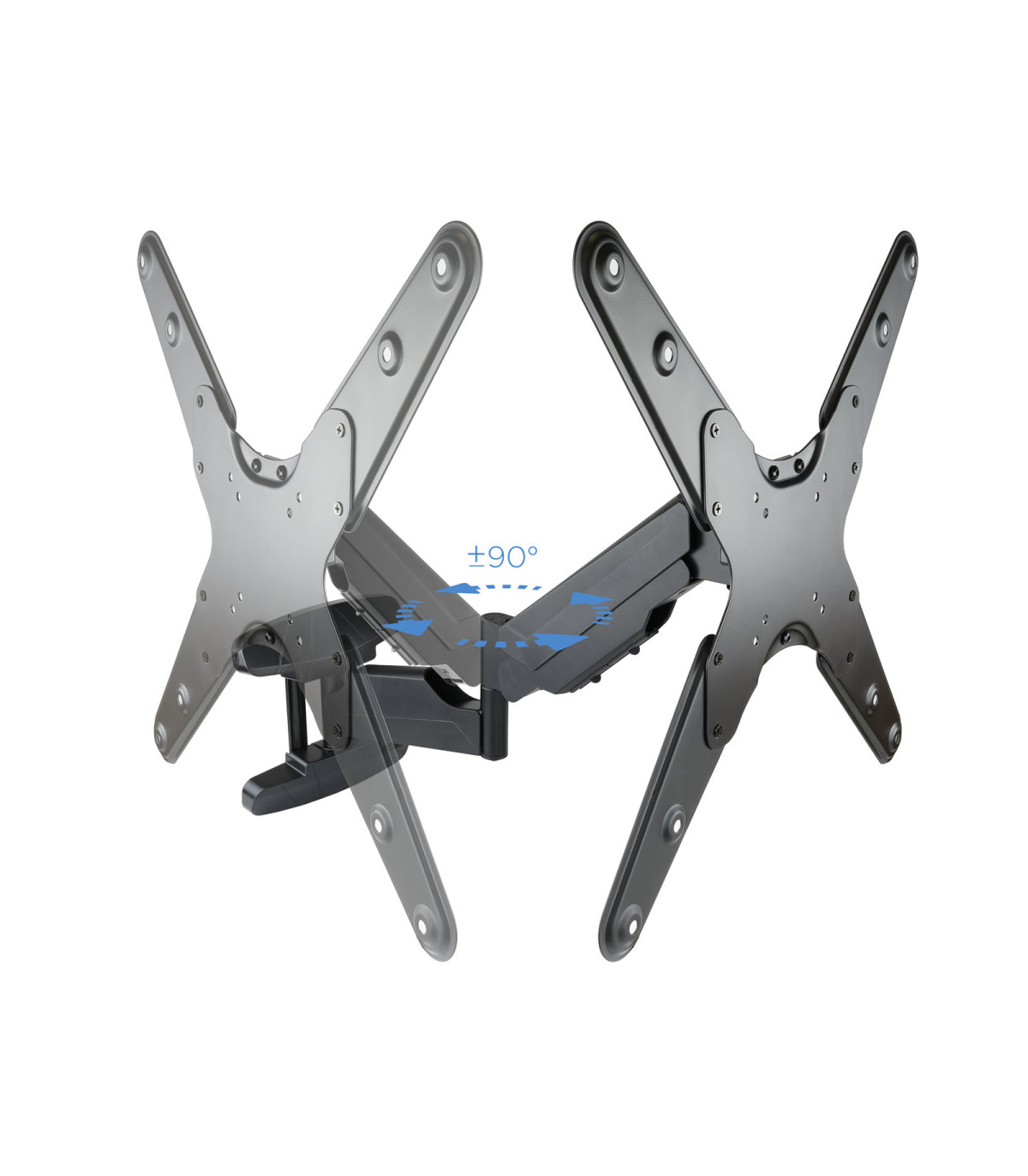 Soporte tv - monitor tooq 23 pulgadas - 55 pulgadas giratorio - inclinable negro vesa max 400x400 -  inclinable 5º - 15º -  gira