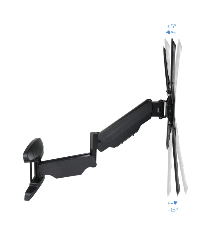 Soporte tv - monitor tooq 23 pulgadas - 55 pulgadas giratorio - inclinable negro vesa max 400x400 -  inclinable 5º - 15º -  gira