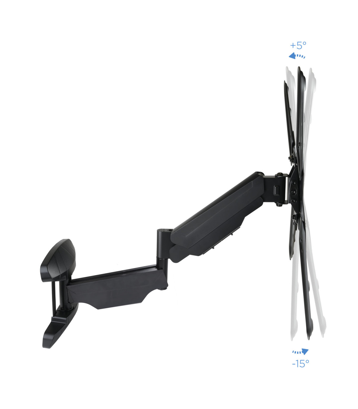 Soporte tv - monitor tooq 23 pulgadas - 55 pulgadas giratorio - inclinable negro vesa max 400x400 -  inclinable 5º - 15º -  gira