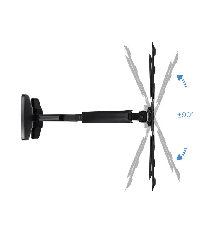 Soporte tv - monitor tooq 23 pulgadas - 55 pulgadas giratorio - inclinable negro vesa max 400x400 -  inclinable 5º - 15º -  gira