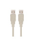 Cable usb(a) 2.0 a usb(a) 2.0 nanocable 2m beige macho a macho