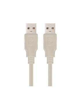 Cable usb(a) 2.0 a usb(a) 2.0 nanocable 2m beige macho a macho