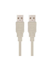 Cable usb(a) 2.0 a usb(a) 2.0 nanocable 2m beige macho a macho