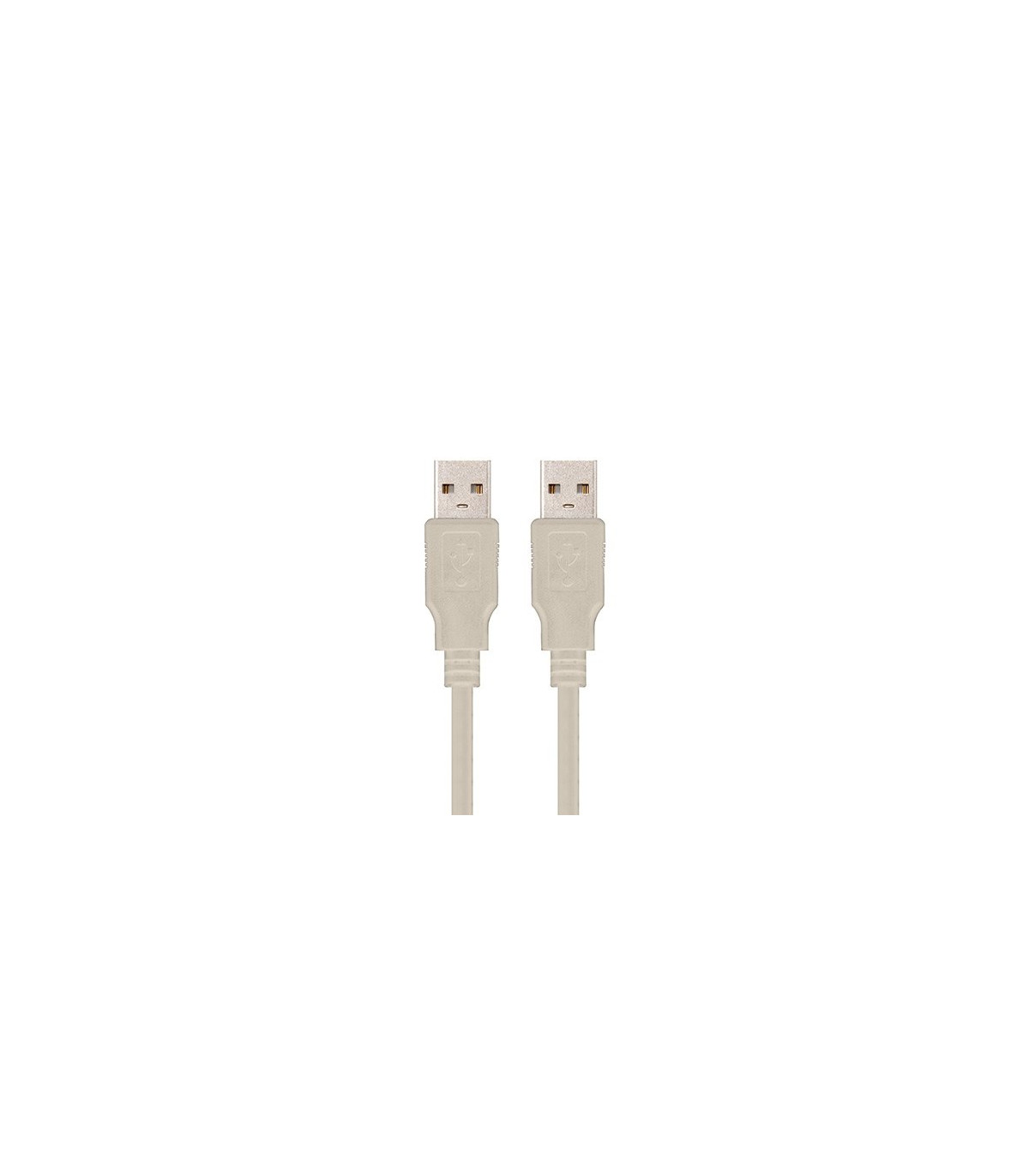 Cable usb(a) 2.0 a usb(a) 2.0 nanocable 2m beige macho a macho