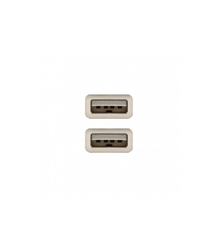 Cable usb(a) 2.0 a usb(a) 2.0 nanocable 2m beige macho a macho
