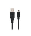 Cable usb(a) 2.0 a mini usb(b) nanocable 1.8m - macho - macho - negro