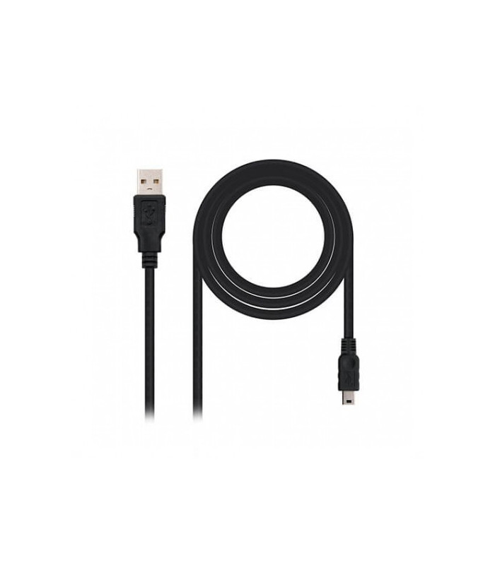 Cable usb(a) 2.0 a mini usb(b) nanocable 1.8m -  macho - macho -  negro