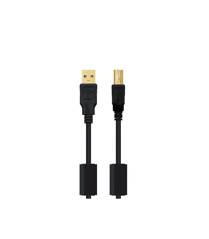 Cable ferrita usb(a) 2.0 a usb(b) 2.0 nanocable 5m negro macho - macho