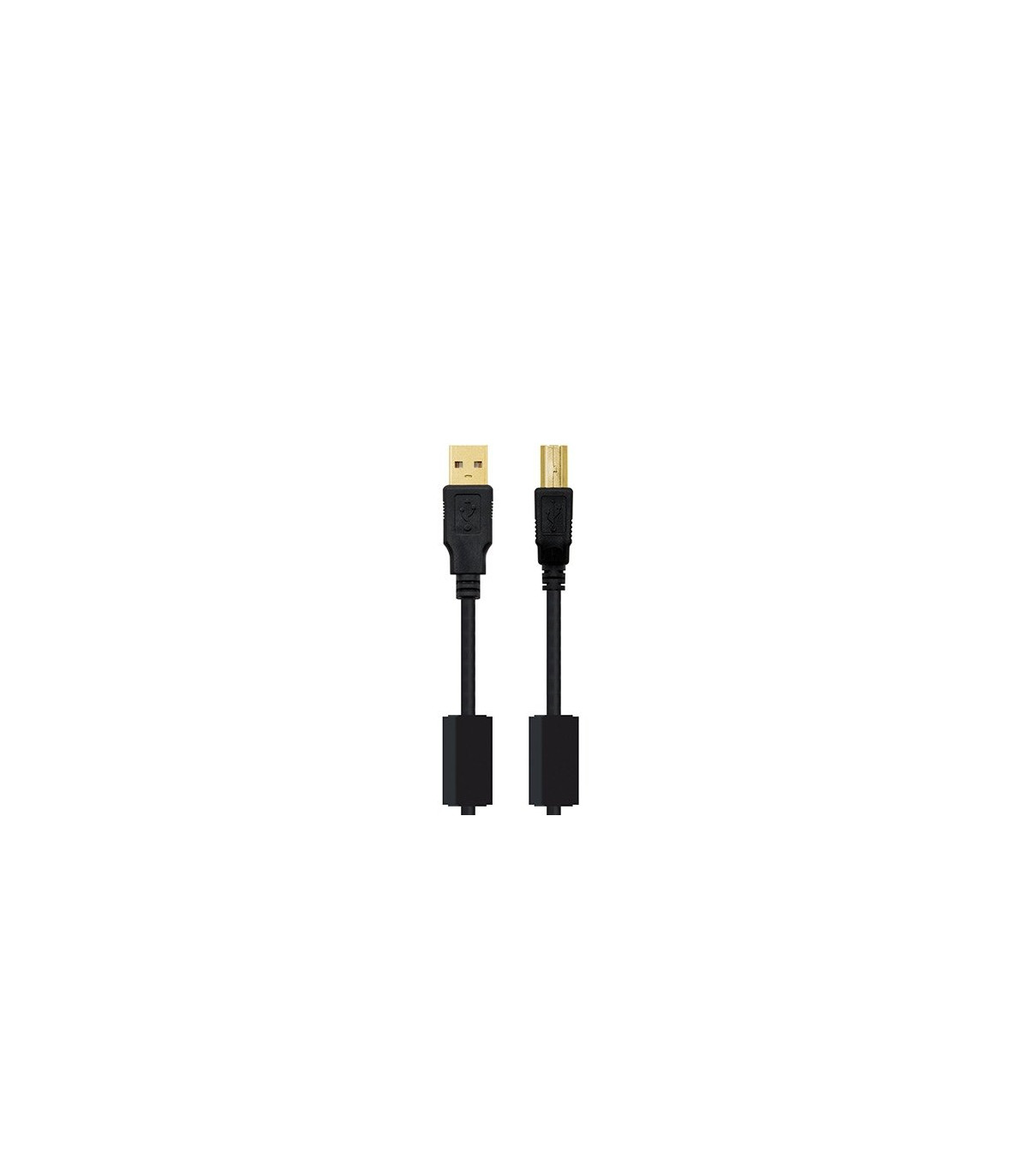 Cable ferrita usb(a) 2.0 a usb(b) 2.0 nanocable 5m negro macho - macho