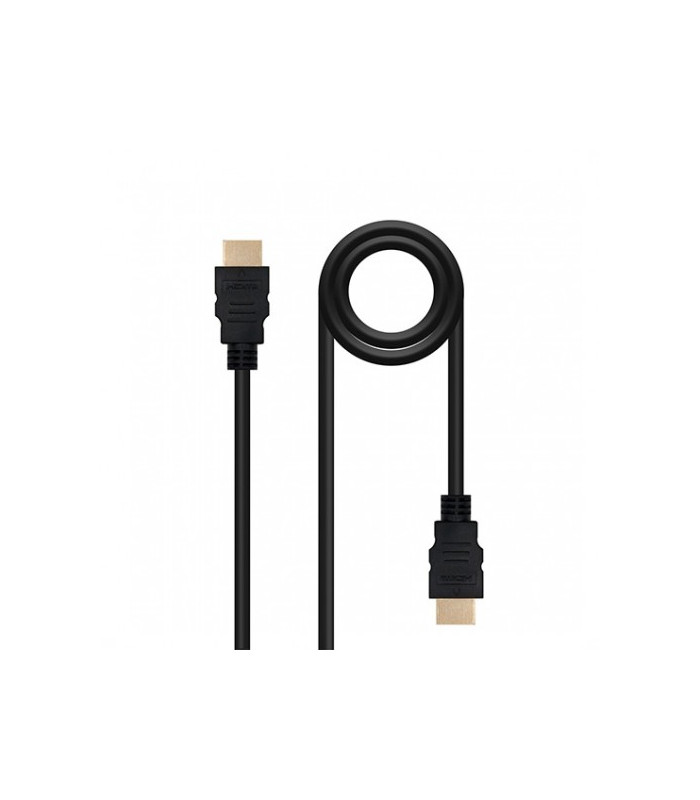 Cable hdmi(a) a hdmi(a) 4k 2m nanocable negro macho - macho -  60hz -  18gbps -  v2.0