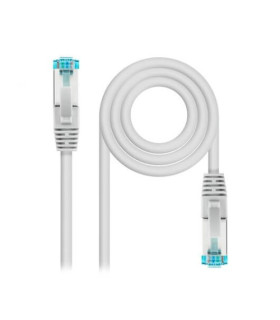 Latiguillo cable red nanocable rj45 lszh cat.7 3m gris 600mhz - 3m - awg26