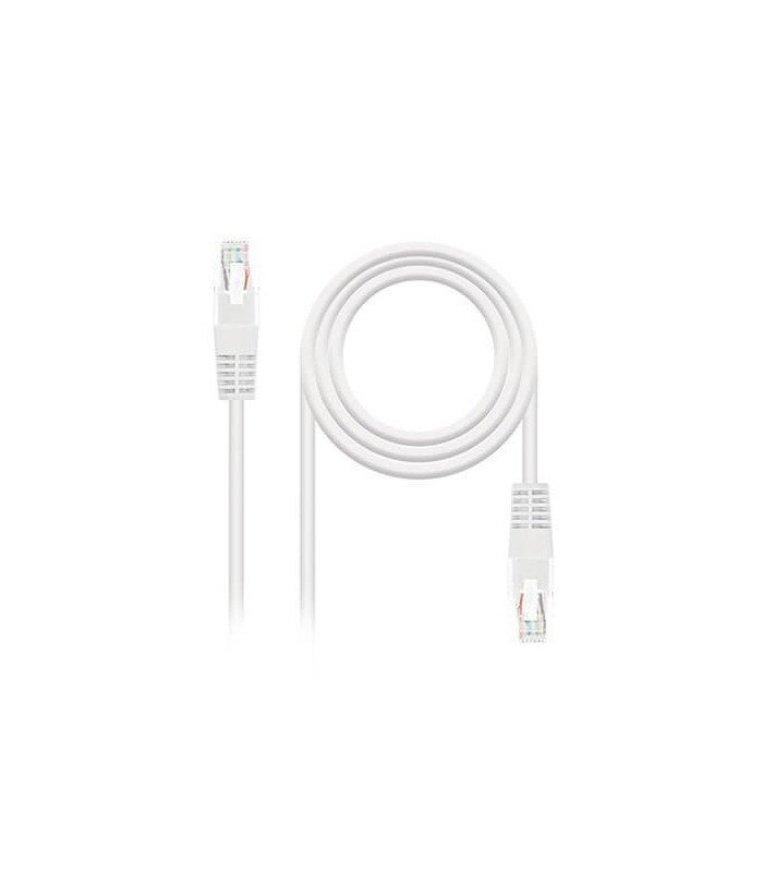 Cable red nanocable latiguillo rj45 utp cat6 2m blanco