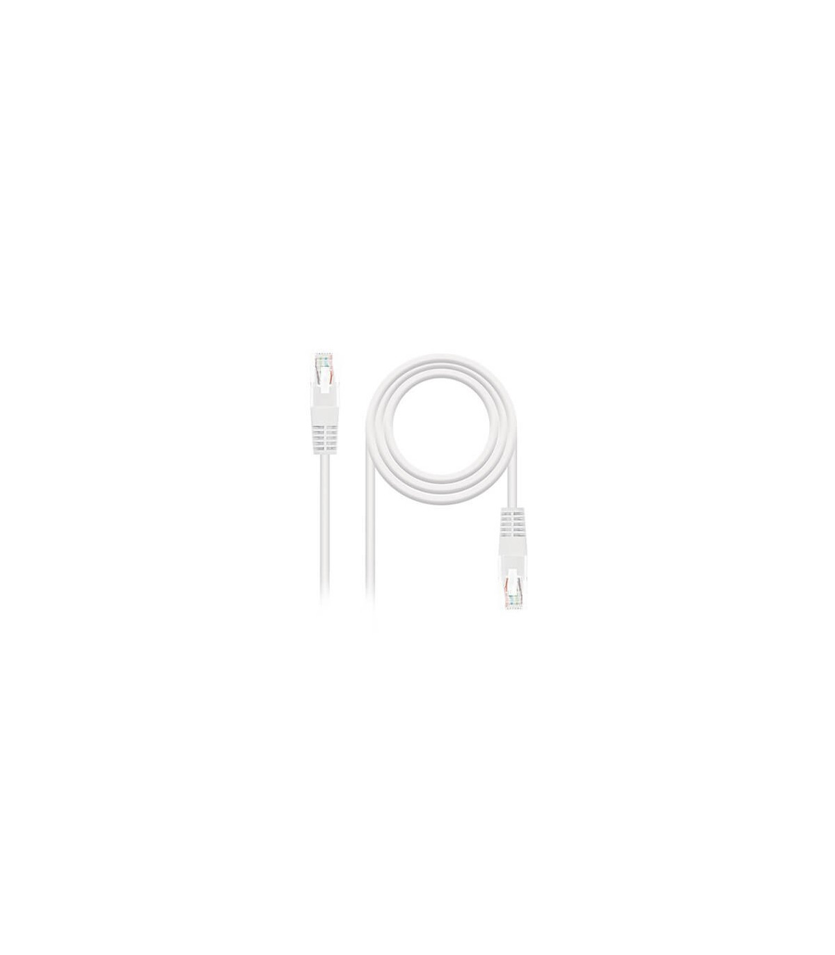 Cable red nanocable latiguillo rj45 utp cat6 2m blanco