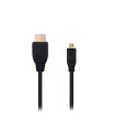 Cable micro hdmi tipo d a hdmi tipo a nanocable 1.8m negro 1.8m - macho a macho - alta velocidad - negro